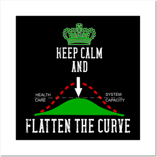 keep calm and flatten the curve virus awareness gift Posters and Art